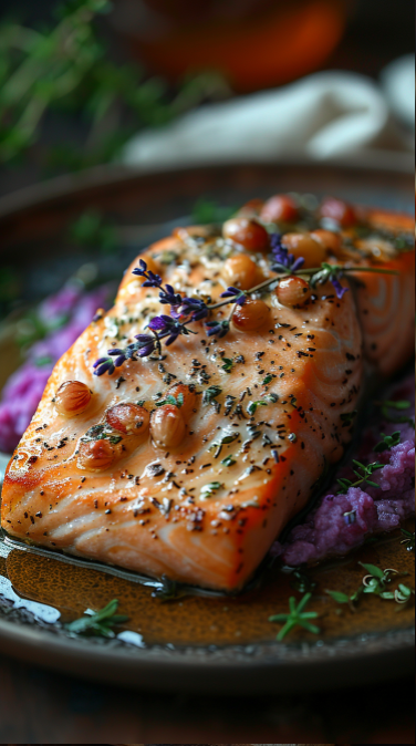 Lavender & Honey Glazed Salmon: An Intersection of Floral Aromatics and Omega-3 Design